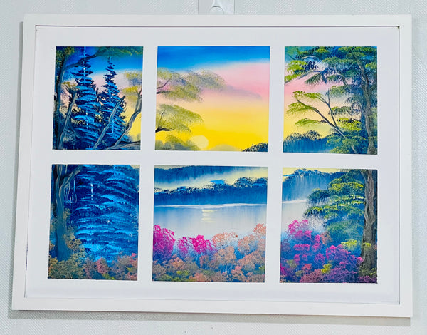 Nature’s Light Through Six Windows
18 x 24 inches (45.7 x 61 cm) | Oil on Canvas | Wet-on-Wet Technique