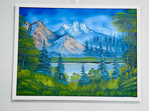 Springtime Reflections at Lake Tahoe – 18x24 Inch Oil Painting | Mountain Lake Landscape