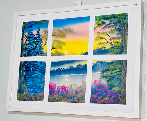 Nature’s Light Through Six Windows
18 x 24 inches (45.7 x 61 cm) | Oil on Canvas | Wet-on-Wet Technique