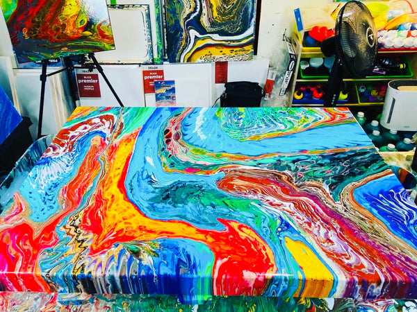 24x36 Inch Coral Reef Acrylic Painting