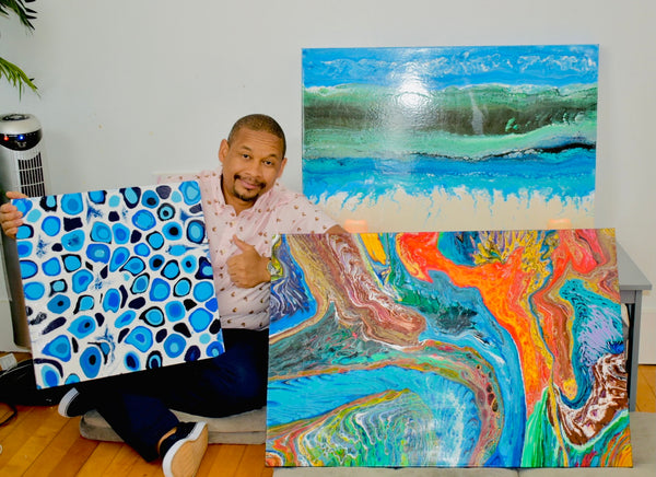24x36 Inch Coral Reef Acrylic Painting