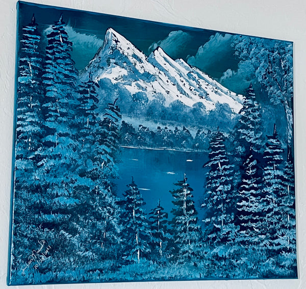 Mountainscape in Prussian Blue and Payne's Grey