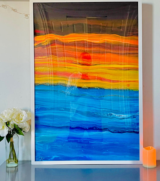 24x36 Inches Sunset on the Ocean