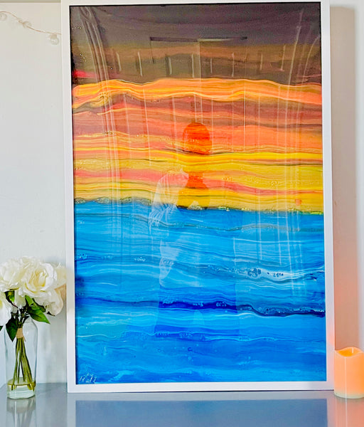 24x36 Inches Sunset on the Ocean