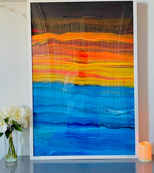 24x36 Inches Sunset on the Ocean