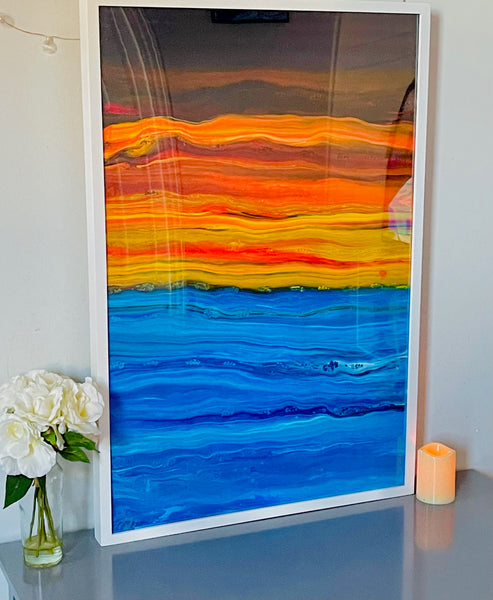 24x36 Inches Sunset on the Ocean