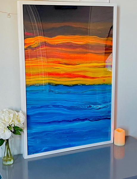 24x36 Inches Sunset on the Ocean