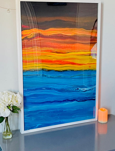 24x36 Inches Sunset on the Ocean